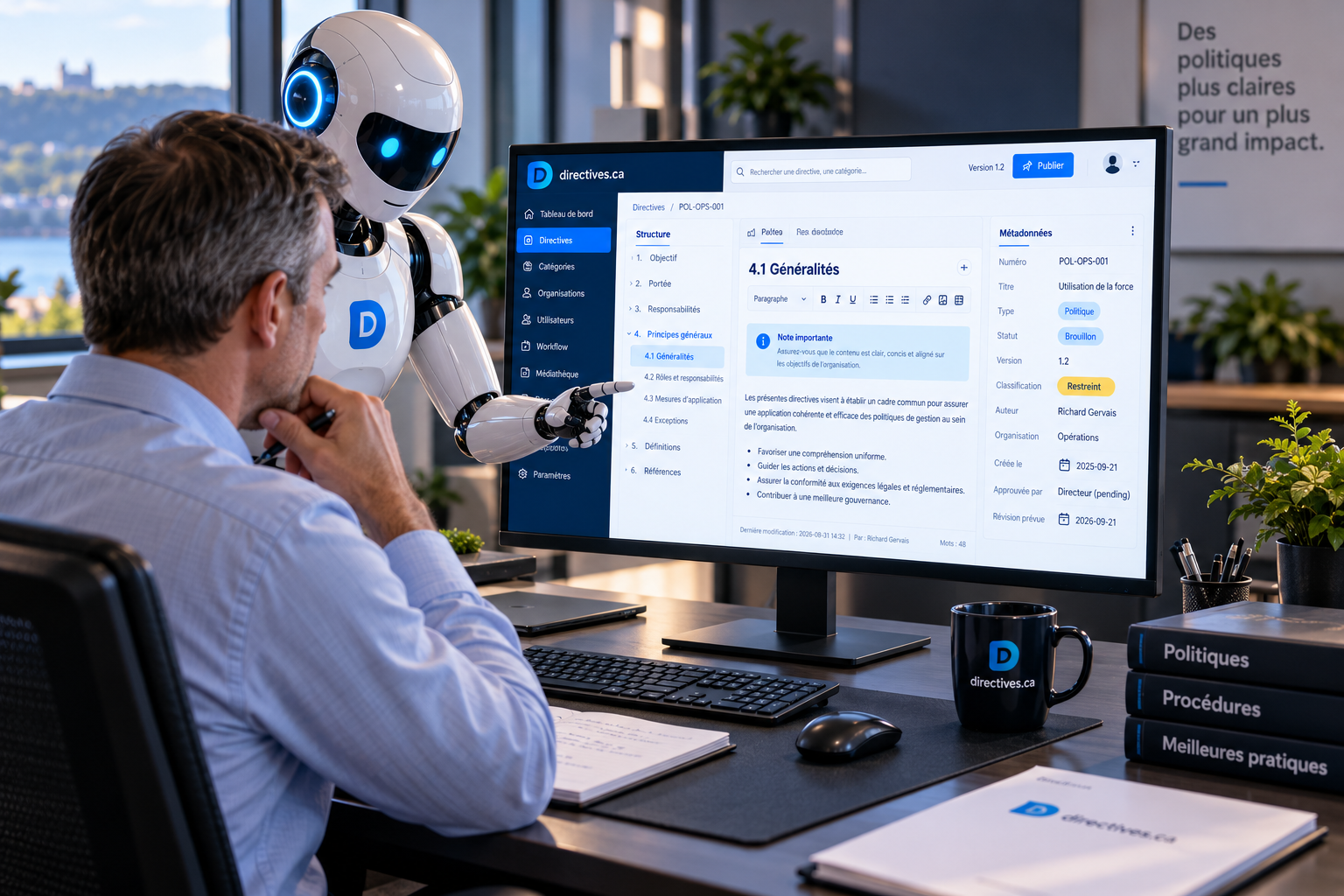 Assistant d’intelligence artificielle intégré à Directives.ca